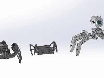 Spider bionic robot 3D model