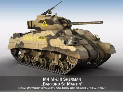 M4 Sherman MK III - Barford St Martin 3D model