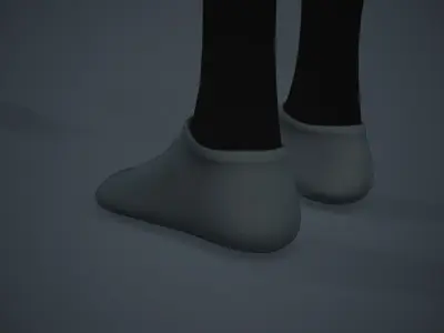 Black Socks Style 2 Low-poly 3D model