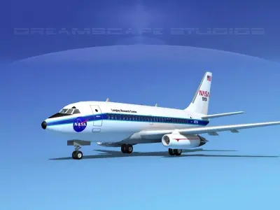 Boeing 737-100 NASA 3D model
