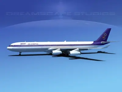 Airbus A340-600 Olympic 3D model
