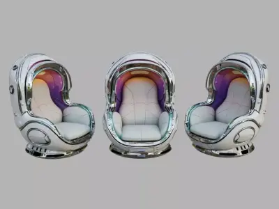 Futuristic Chair Low-poly 3D model