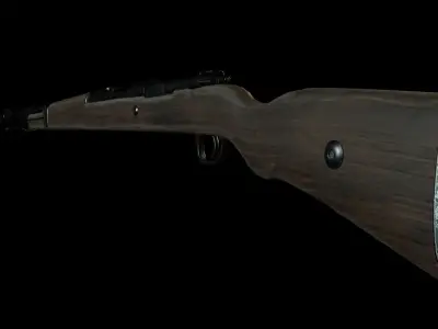 Mauser 98k Low-poly 3D model