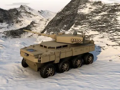 personal carier 8x8 3D model