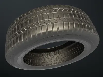 Low Poly Tire Low-poly 3D model