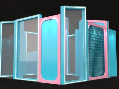 business show exhibition space design 3D model