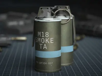Game Ready M18 TA Flash Grenade Low-poly 3D model