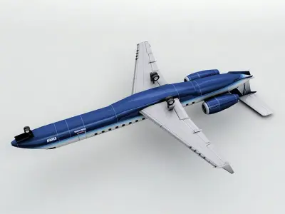  Embraer ERJ 145 - United Airlines Low-poly 3D model