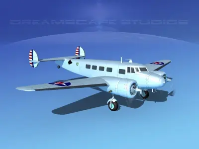 Lockheed C-37 US Army Air Corps 3D model