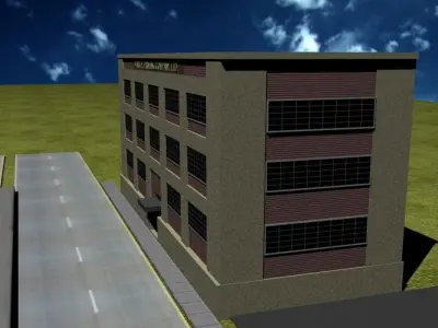 Variety Printing Company Building Low-poly 3D model