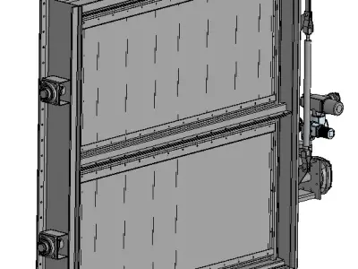 Flue gas valves 3000x3000mm 3D model
