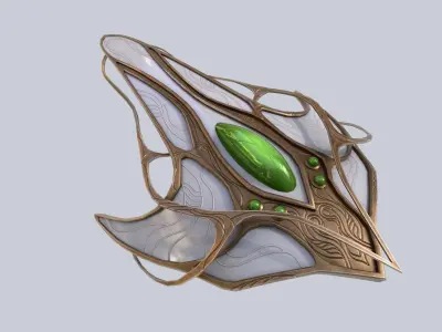 Alien spacecraft Low-poly 3D model