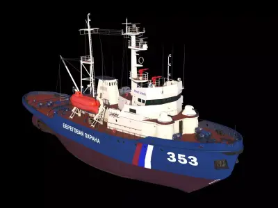 Border patrol ships project 745 p 3D model