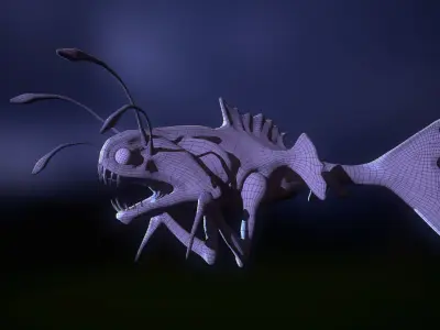 Sea Creature - Alien Game Model Low-poly 3D model