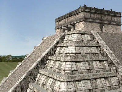 Photoreal Mayan temple - 3d model 3D model