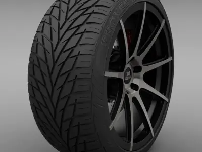 Savini Forged SM-4 Wheel 3D model