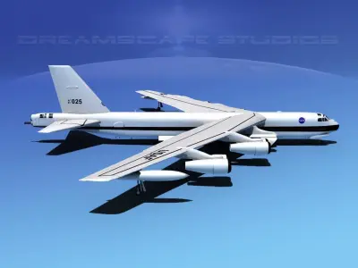 Boeing B-52H Stratofortress NASA 3D model