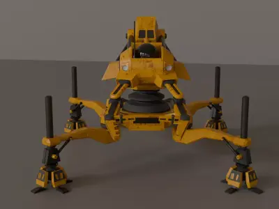 MTM-8 Robotic Loader - Half-Life 1 - Industrial Robot Low-poly 3D model