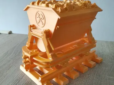 Printable Mining Cart 3D print model