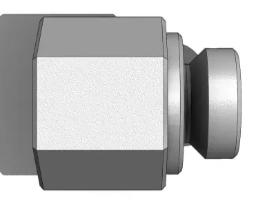 Conexao Connection Femea Female 1-4 NPT x Macho Male M14 x 2 3D model