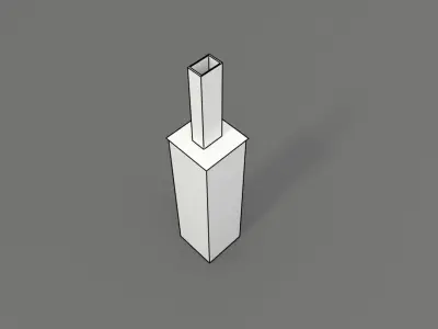 Old Chimney Low-poly 3D model