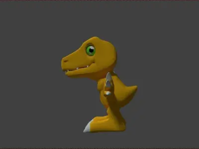 Agumon 3d rigged Low-poly 3D model