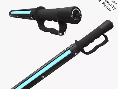 Taser stun baton Low-poly 3D model
