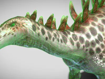 Kentrosaurus Low-poly 3D model