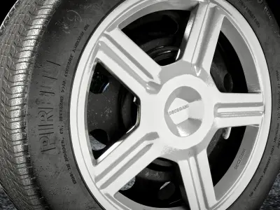 Steel car wheel 3D model