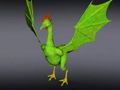 Basilisk Dragon Free low-poly 3D model