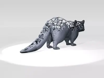 Raccoon Dust Voronoi 3D model