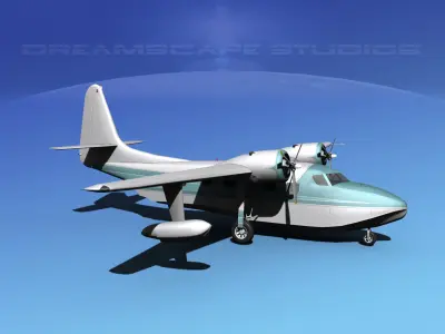 Grumman G-73 Mallard V24 3D model