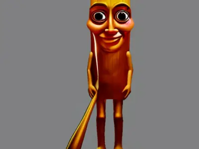 Italian Brainrot - Tung Tung Tung Sahur Free low-poly 3D model