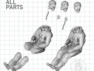 Pilot Me-109 3D print model