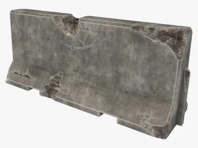 Concrete Barrier 3D model order