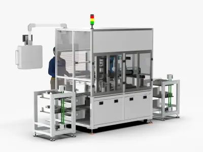 Automatic IGBT Radiator Assembly Machine 3D model