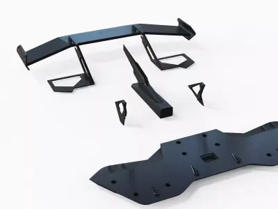 spoiler tuning part bumper kit 3D model