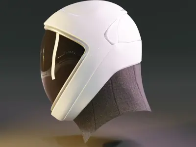 SpaceX 2020 Historical FIRST Commercial flight Suit Helmet Low-poly 3D model