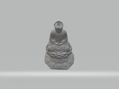Ksitigarbha Bodhisattva Buddha Statue 3D print model