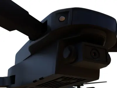 Quadcopter Drone Camera Low-poly 3D model