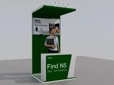 OPPO Activity Stall Low-poly 3D model