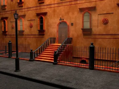 New York City Fancy Building Facade 3D model