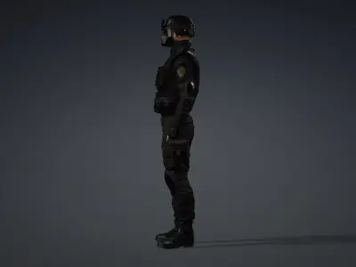 Elite SWAT Commando Character 3D model
