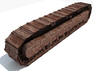 Rusted Crawler Track 3D model