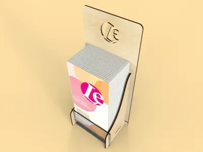 wooden display for handbills leaflets  Free 3D model