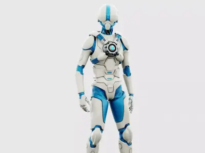 CYBORGTOPIA B-10  Rigged for Unreal Engine - Unity - MIXAMO 3D model