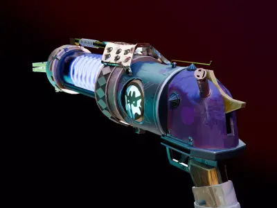 Jinx Zapper Gun from Arcane Season 2 Low-poly 3D model