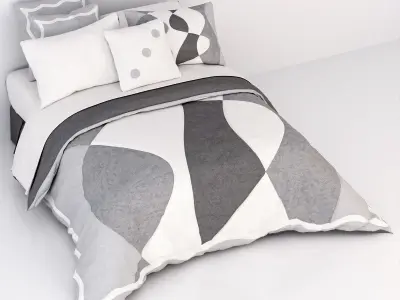 MODERN DOUBLE BED 3D MODEL Free 3D model