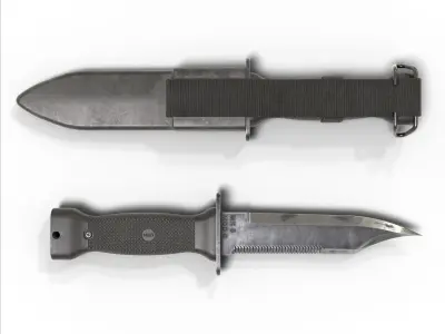 Us navy mk3 kabar Low-poly 3D model