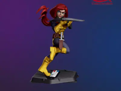 GI JOE Characters Scarlett Full-figure Pose 03 3D print model